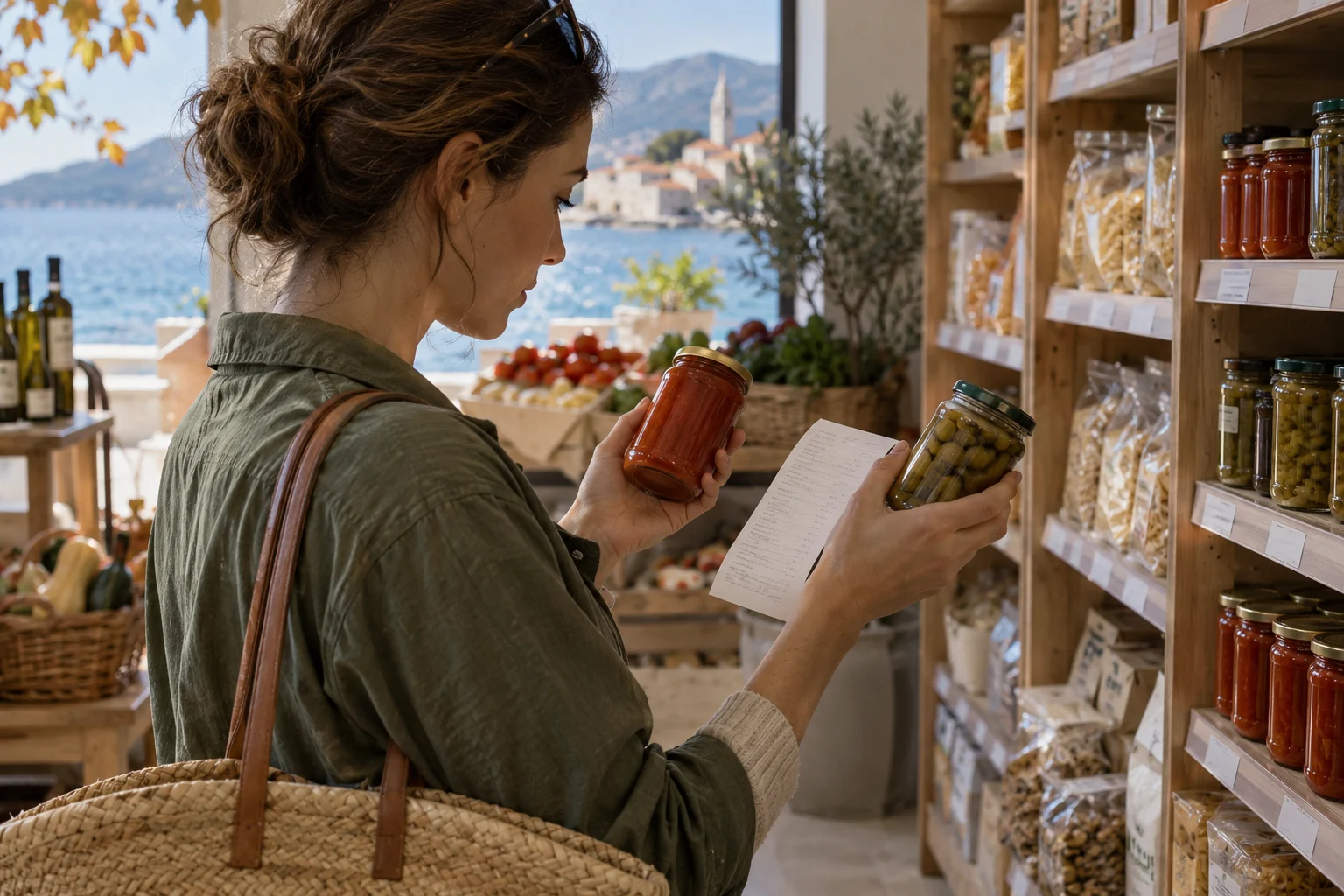 A person compares groceries and a till receipt